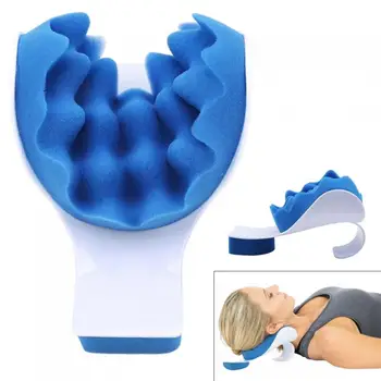 

High Quality Portable Lightweight Blue Soft Sponge Therapeutic Massager Pillow Soft Sponge Releases Muscle Travel Neck Pillow