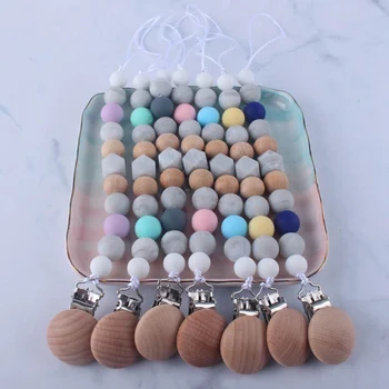 

Pacifier Clip With Teether Baby Nursing Nipple Soother Holder Chain Silicone Teething Anti Fall Strap Infant Clips Baby Kid