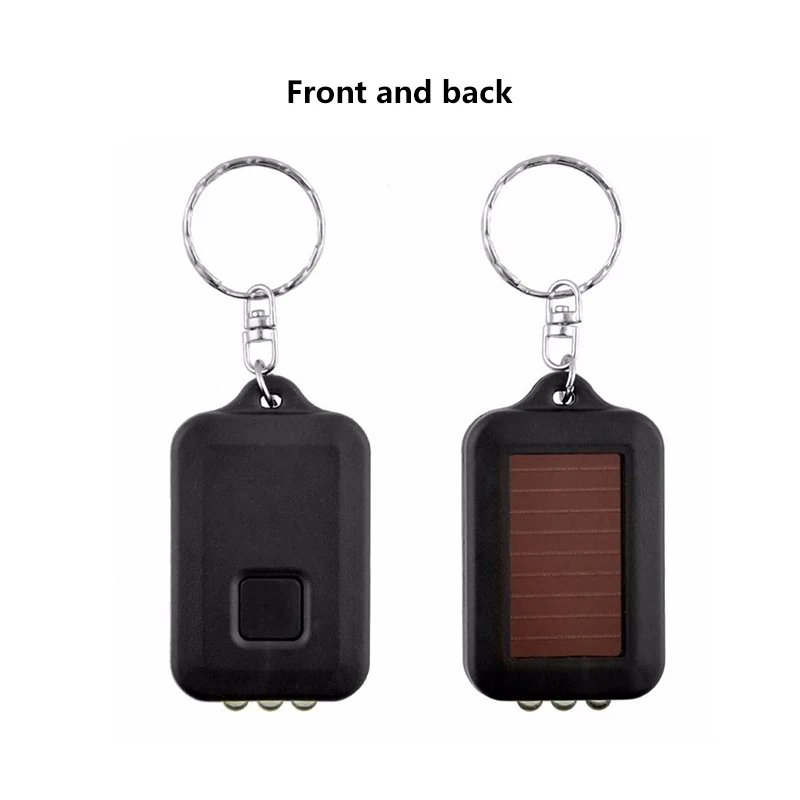Sun Energy Portable Outdoor Solar Power 3 LED Light Keychain Keyring Torch Emergency Camping Lamp backpack Flashlight Lamps