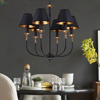 

Retro Iron Led Pendant Chandeliers Light Lustre Copper Dining Room Led Chandelier Lighting Living Room Hanging Lights Fixtures