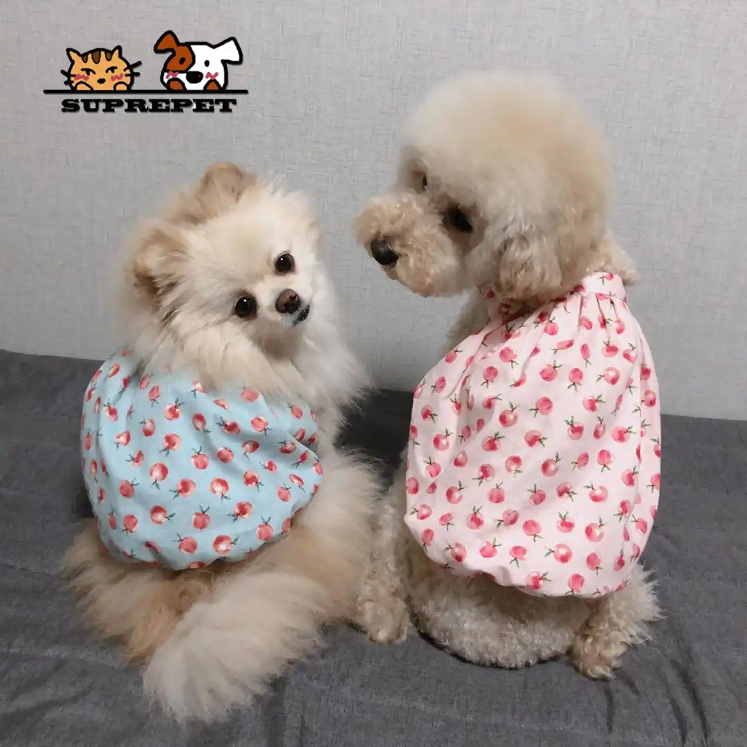 プリントかわいい小型犬ドレス柔軟な綿ショート犬服ヨークシャー服子犬ドレスガールvestidosパラperritas 犬用ドレス Aliexpress