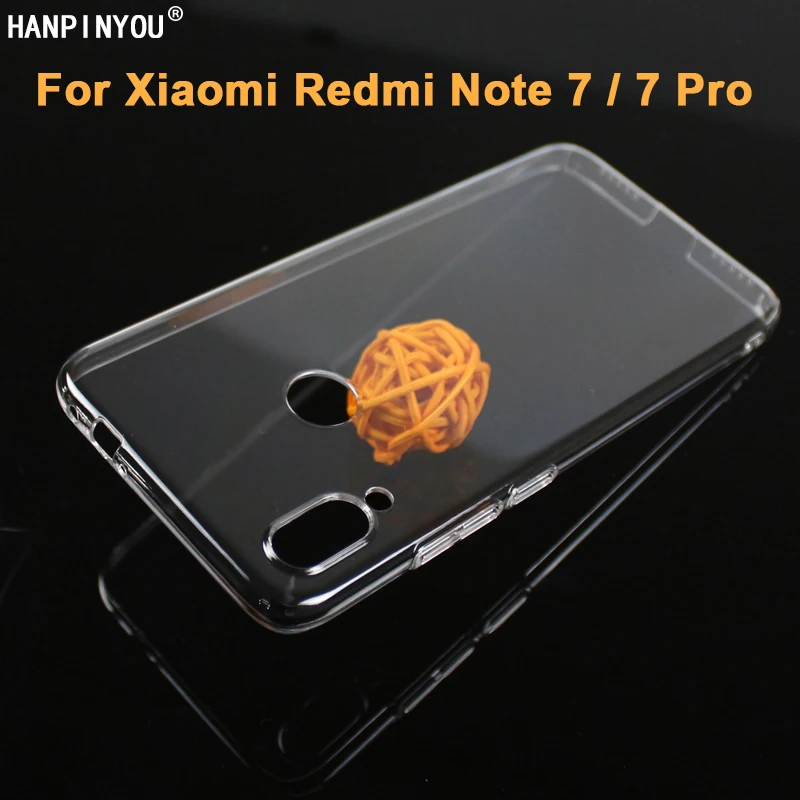 Глянцевый чехол для телефона Xiaomi Redmi Note 7 Pro 6 3 дюйма прозрачный жесткий невидимка