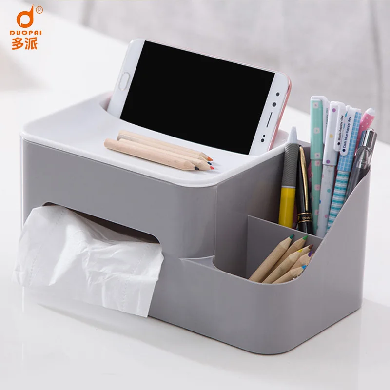 

Tissue Box Creative Living Room Teapoy Table Remote Control Storage Box Plastic Desktop Finishing Box Paper Extraction Box Napki