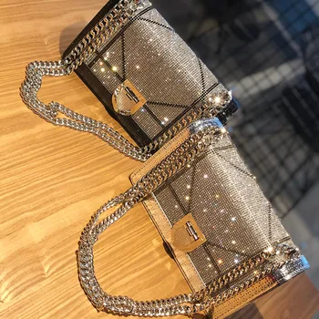 

Women Sequins Chain Shoulder Bag Summer Women Buckle Shoulder Bags sac bolsa sac a main bolsas сумка мужская