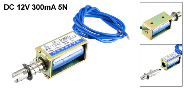 DC12V 5N 30x13x16 Uxcell 1 шт. 10 мм Электромагнит Pull Push Тип открытая рама Линейное движение DC 6 в 12 В 24 В Плунжер Весна возврат - Цвет: DC12V 5N 30x13x16