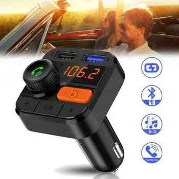 

LED Lights Bluetooth FM Transmitter For Car Deep Bass Bluetooth Transmitter PD3.0 V5.0 3 MP3 Bluetooth Fast USB Play Port C N2S0