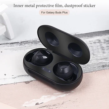 

Earphone Case Protective Cover For Samsung Buds Buds+ Dust-Proof Guard For Galaxy Buds Plus Charging Box Skin Sticker Metal