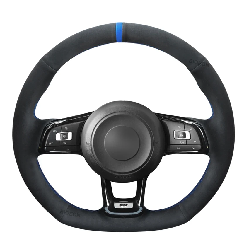 Вышитая вручную черная замша ручной работы для Volkswagen VW Golf GTI 7 Jetta Polo Scirocco Up! Arteon Passat