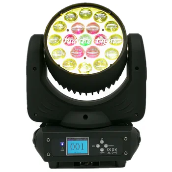 

6 pieces 19*15w rgbw led moving head wash powercon in/out wash zoom led moving head lyre led rgbw