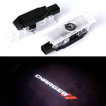 

2pcs CHARGER Emblem Car Door Logo Light LED Laser Projector Shadow Courtesy Light 12V For Dodge Charger Accessories Car Styling