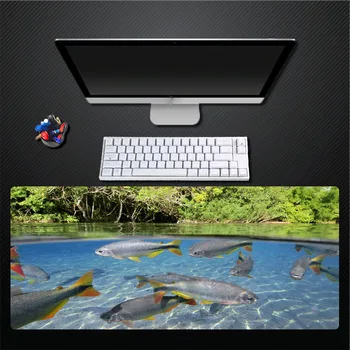 

Clear Riverside Fish Mouse Pad Large Size Thickening Non-fading Rubber Mat, Table Mat, Game Accessories Durable Mat