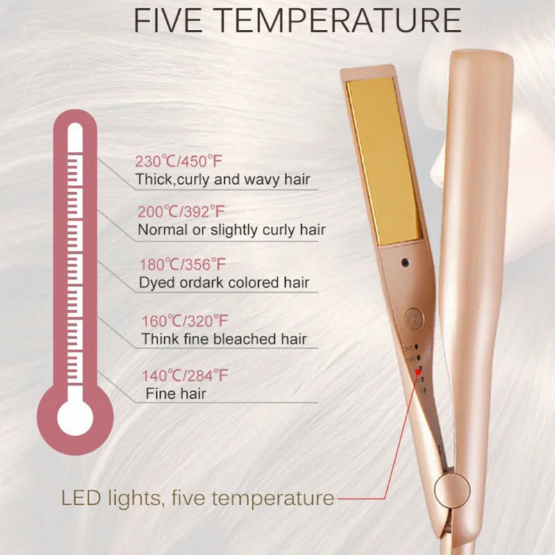 Hair Straightener Electric Splint 360 Degree Free Rotation Large Wave Curly Hair Stick Straight Roll Dual Purpose