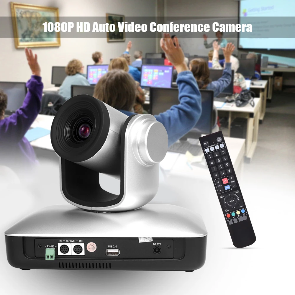 Aibecy Conference Camera Full HD Video Conference Cam 1080P 3X Optical Zoom 95 Degree Wide Viewing 2.0 USB Web Cable camera
