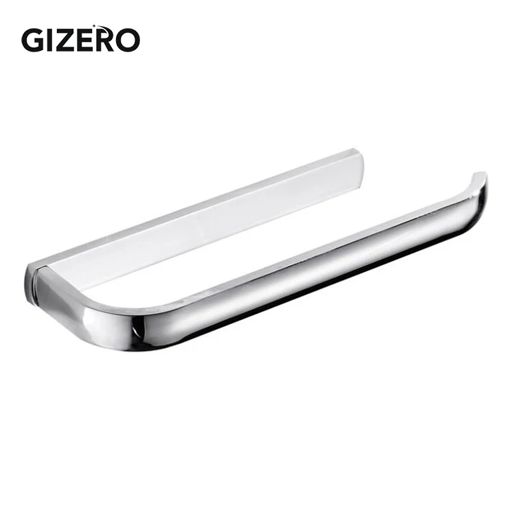 GIZERO вешалка для полотенец для ванной комнаты, твердая латунь, вешалка для полотенец, античный/хром/щетка/Золотой держатель для полотенец, настенная вешалка ZR2225 - Цвет: Chrome