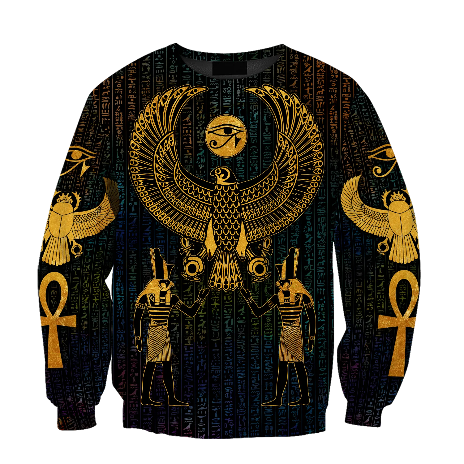 Hieroglyphen Altes Ägypten 3D-Druck Männer Herbst Hoodie Unisex Kapuzenpullover Streetwear Casual Reißverschluss Hoodies DK341 – Detail 8