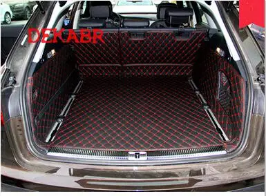 

High quality mats Full set car trunk mats for Audi A6 Allroad 2016-2012 waterproof boot carpets caro liner for A6 2015 styling