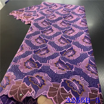 

African Party Lace African Cotton Fabric Nigerian Lace Fabric New Arrival Swiss Voile Lace Fabric Dry Lace With Stones GD3255B-6