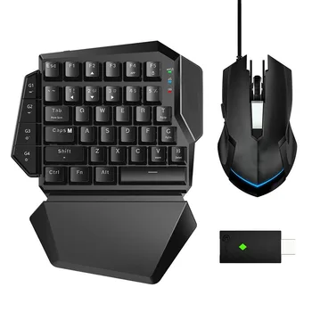 

Gaming Keyboard Mouse Adapter Set Adjustable Converter Console Games Wireless Keys With Palmrest Universal Plug And Play For PC