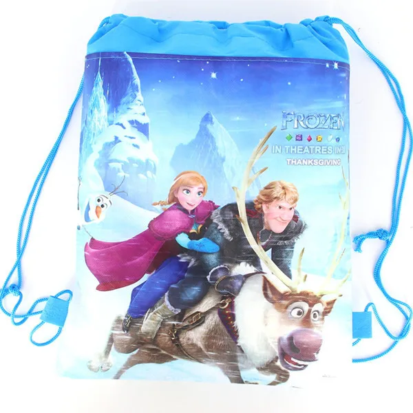 1pcs Disney Kid Favor Travel Pouch Storage Clothes Shoes Bags Cotton Non-woven Fabrics Drawstring Shopping bag School Backpack