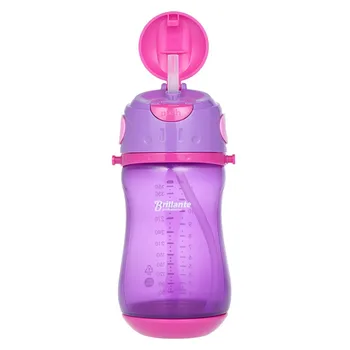 

Haierbaby Brillante Kids Child Sippy Cup Trainer Transition Bottle Learner Cup Non-slip With Draw & Detachable Strap