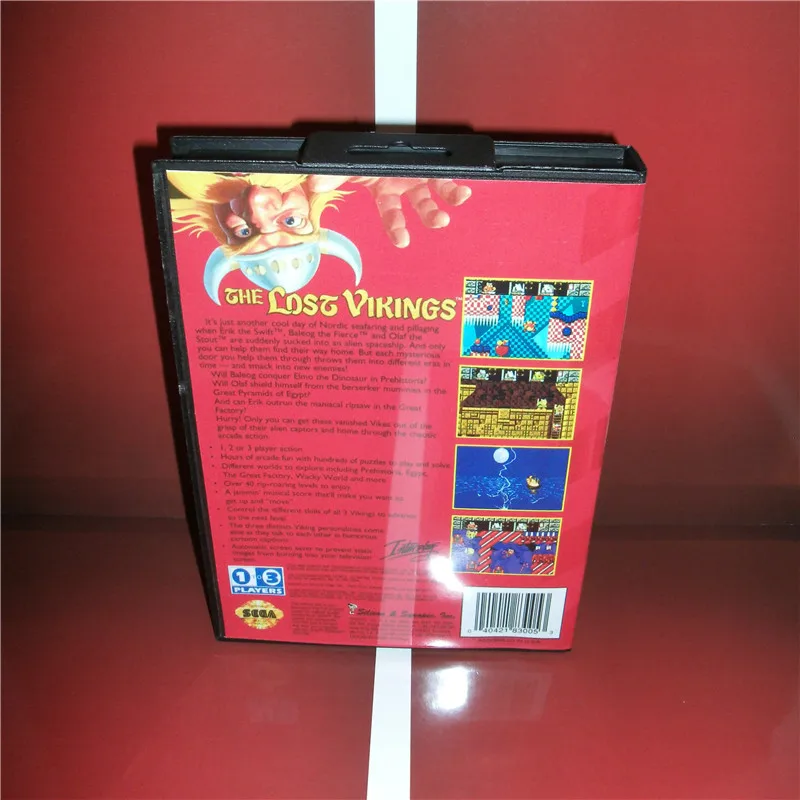 The Lost Vikings чехол с коробкой и руководством для игровой консоли sega Megadrive Genesis 16 bit MD card