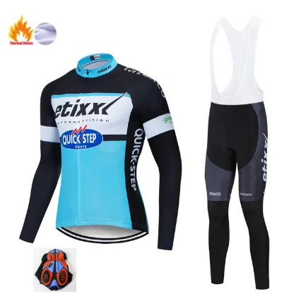Etixx Ropa ciclismo теплая зимняя флисовая одежда для велоспорта Мужская Джерси костюм для прогулок верховой езды на велосипеде MTB Одежда комбинезон комплект