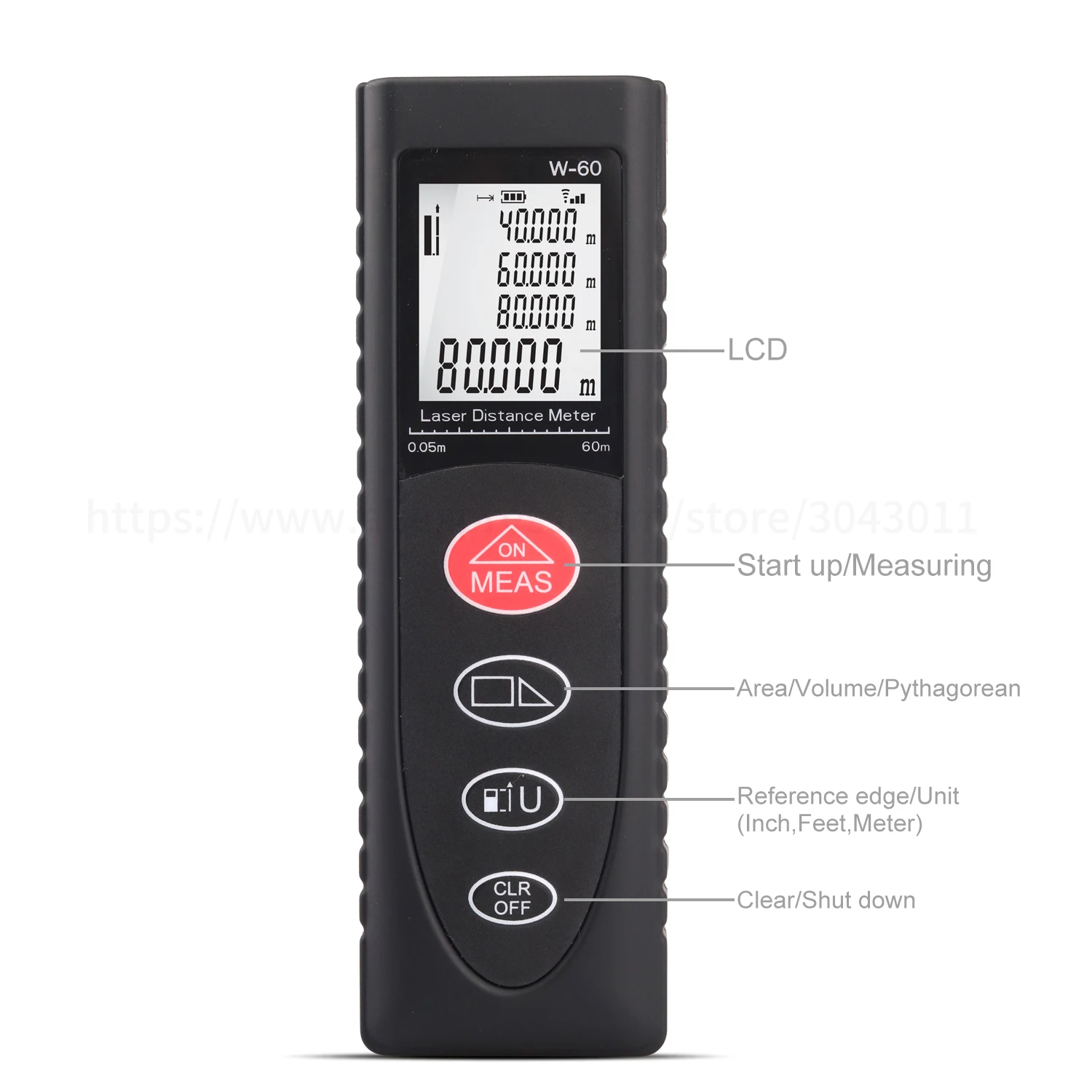 Borbede Laser-distanzmessgerät 40M 60M 80M Handheld Tragbare Mini Entfernungsmesser Laser Maßband Borbede Laser-distanzmessgerät 40M 60M 80M Handheld Tragbare Mini Entfernungsmesser Laser Maßband