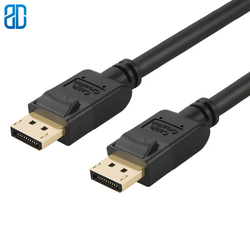 3M Black CableCreation Displayport to Displayport Cable 10 Feet Gold Plated DP to DP Cable with Latch Support 4K Resolution 