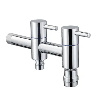 

Free shipping YUJIE ZHHY2022 high standard brass single cold washing machine faucet one in two out three-way