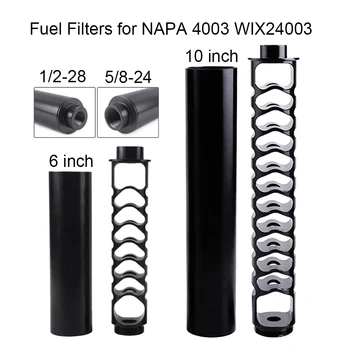 

Car Fuel Filter Solvent Trap 6 10 Inch Titanium Aluminum Single Core 1/2-28 5/8-24 for .223 .308 22lr AK SKS NAPA 4003 WIX 24003