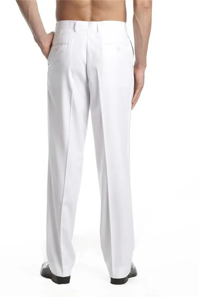 Элегантные белые прямые мужские штаны облегающие брюки для делового костюма/мужские высококачественные брюки для отдыха модные