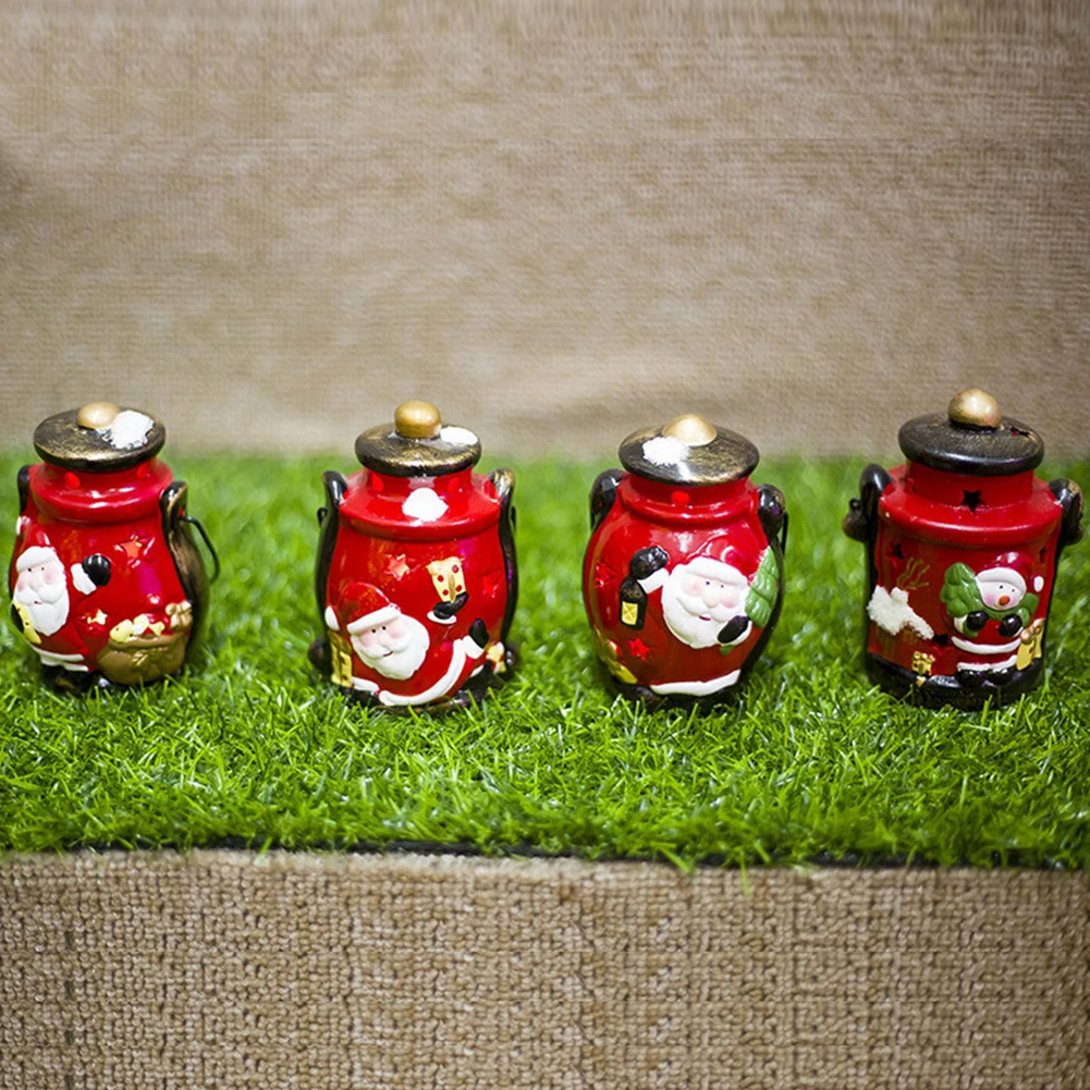 

Hanging Cute Craft Home Lanterns Painted Christmas Tree Ornament Party Decor Snowman With Light Santa Claus Luminous Ceramic Bar