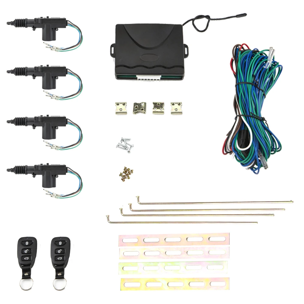 Car Lock Door Remote Control Keyless Entry System Locking Kit 4 Door Lock Actuator Universal 12V