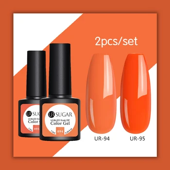 

UR SUGAR 2pcs UV Gel 7.5ml Nail Polish Set Soak Off Nails Art Semi Permanent Painting UV Led Gel Polish Nail varnish