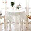 Proud Rose White Lace Table Cloth Wedding Decor Translucent Table Cover Embroidered Tablecloth Tea Table Cloth Home Table Decor ► Photo 3/6