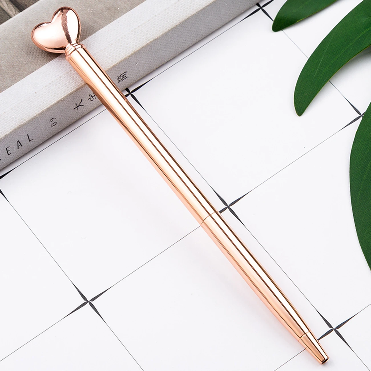 Ballpoint Pen 1PCS Creative Multicolor Ballpoint Pen Business Metal Heart Office Pens School Stationery Office Supplies