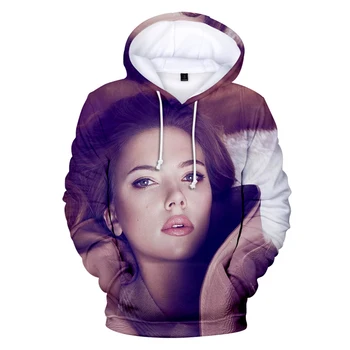 

2019 Scarlett Johansson Hoodies 3D Print Sweatshirts Hot Sale Harajuku Long Sleeve Clothes Hooded Plus Size hoodies for women