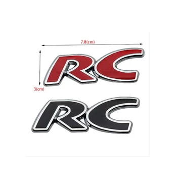 

10pcs Car Tail Rear Side Metal 4x4 RC Car sticker 3D Chrome Car Emblem Badge Decal Black Red RC stickers Car Styling Accessories