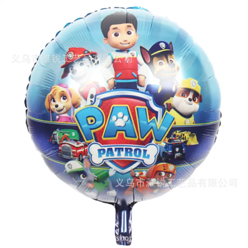 Paw Patrol Одноразовая крышка стола 18 дюймов воздушные шары алюминиевая фольга Щенячий патруль шарики для День Рождения вечерние принадлежности палка Фольга Воздушный Шар - Цвет: 10pcs DrakBlue