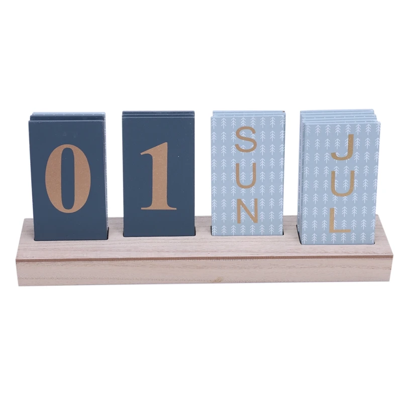 

Office Wooden Calendar Retro Family Calendar Cafe Table Decoration Antique Jewelry Ornaments