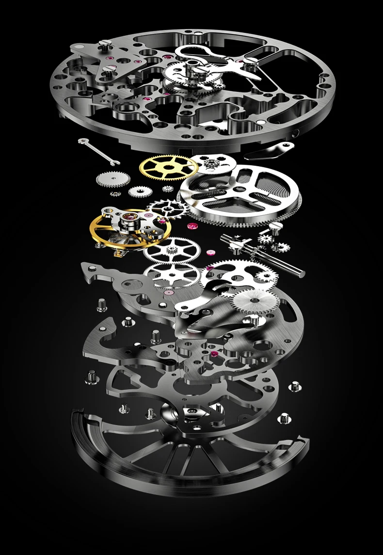 2022 GUANQIN Luxury Fashion Sapphire Mechanical Automatic Watch Men's Watch Stainless Steel Hollow Tourbillon Men's Accessories