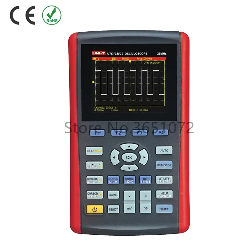 

UTD1025CL Handheld Digital Storage Oscilloscope