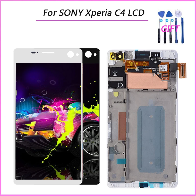 ЖК-дисплей с дигитайзером для Sony Xperia C4 5 0 дюймов сенсорный экран в сборе c4 E5303 E5306