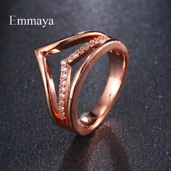 

Emmaya New Punk Style Three Color Sparking Cubic Zircon Multi Layers Ring In Fashion Paty For Women Decoration First Choice
