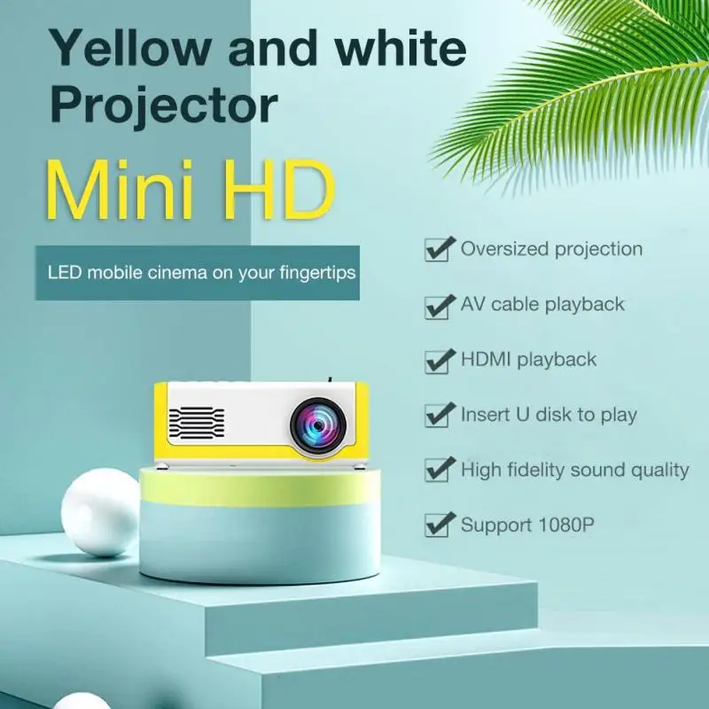 Портативный мини-проектор HD YG300 3D светодиодный домашний кинотеатр 1080P AV USB SD HDMI проекторы