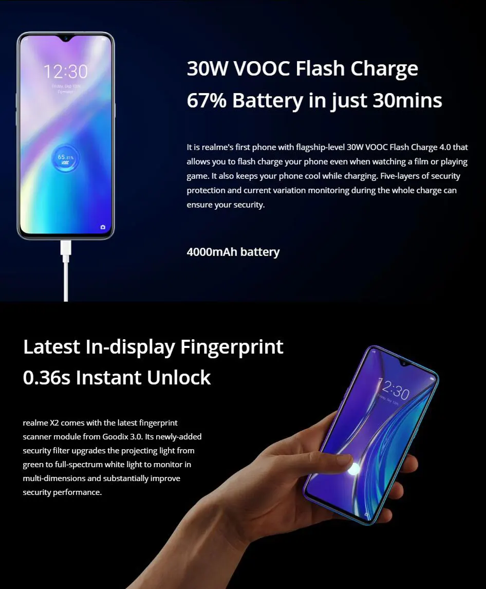 Глобальная версия 6,4 дюйма, 64 мп, мобильный телефон Realme X2, 8 ГБ ОЗУ, 128 Гб ПЗУ, Восьмиядерный четырехъядерный процессор Snapdragon 730G, фронтальная NFC камера 32 МП