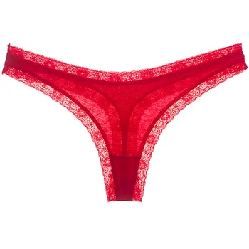 

Underwear Sexy Appeal Lacy Lace Cotton Low-Waisted Traceless Women 's Briefs Thong T Pants Panties Lingerie Print Spandex