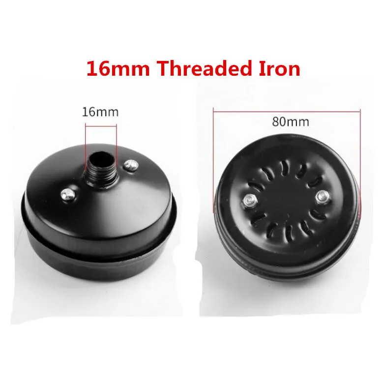 16mm Threaded Iron 1/" 3/8" 1/" наружный резьбовой шумоподавитель глушитель фильтра для безмасляного воздушного компрессора - Цвет: 16mm Threaded Iron