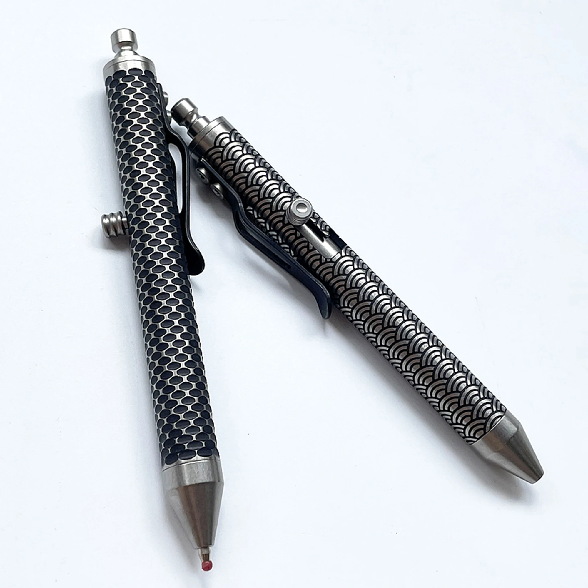 

EDC Titanium Alloy Self Defense Survival Safety Tactical Pen, Signature Pen with M22 Refill Bolt Action
