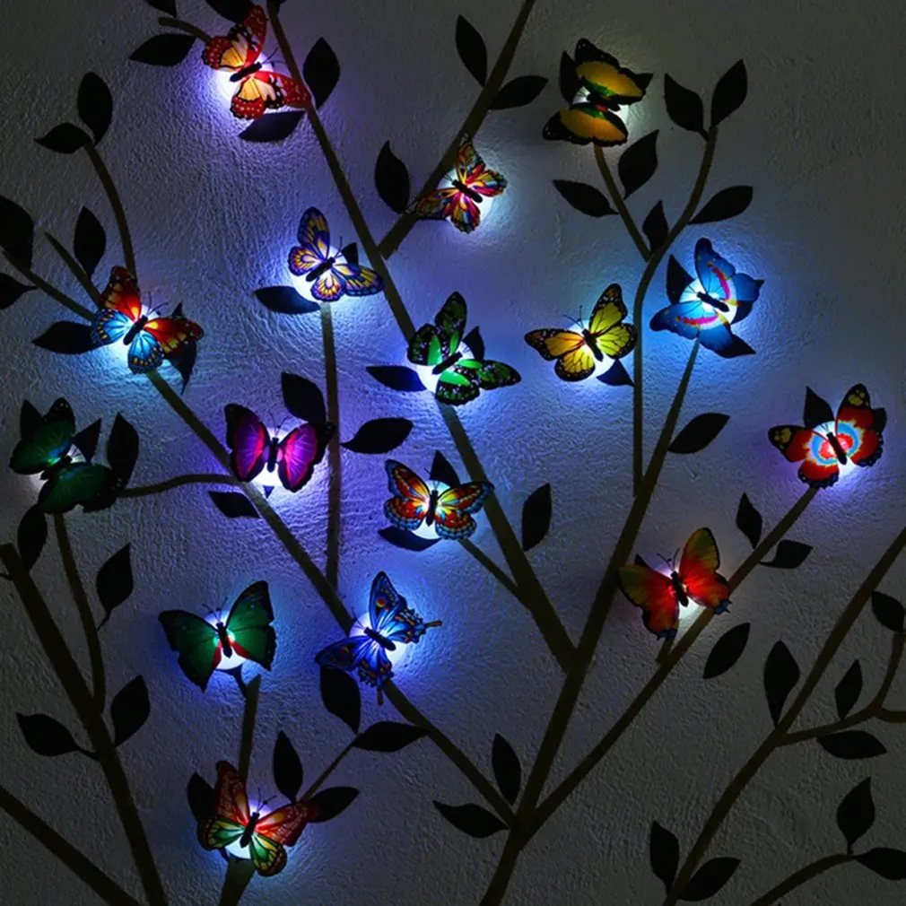 LED Night Light Butterfly LED Night Light Lamp with Colorful Changing for Home Room Party Desk Wall Decor
